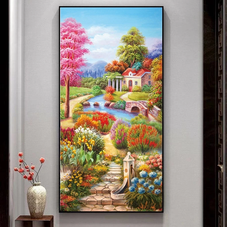 

Diamond Painting Landscape Garden Lake House Full Drill Craft Kit Diamond Embroidery Cross Stitch Art Handmade Gift