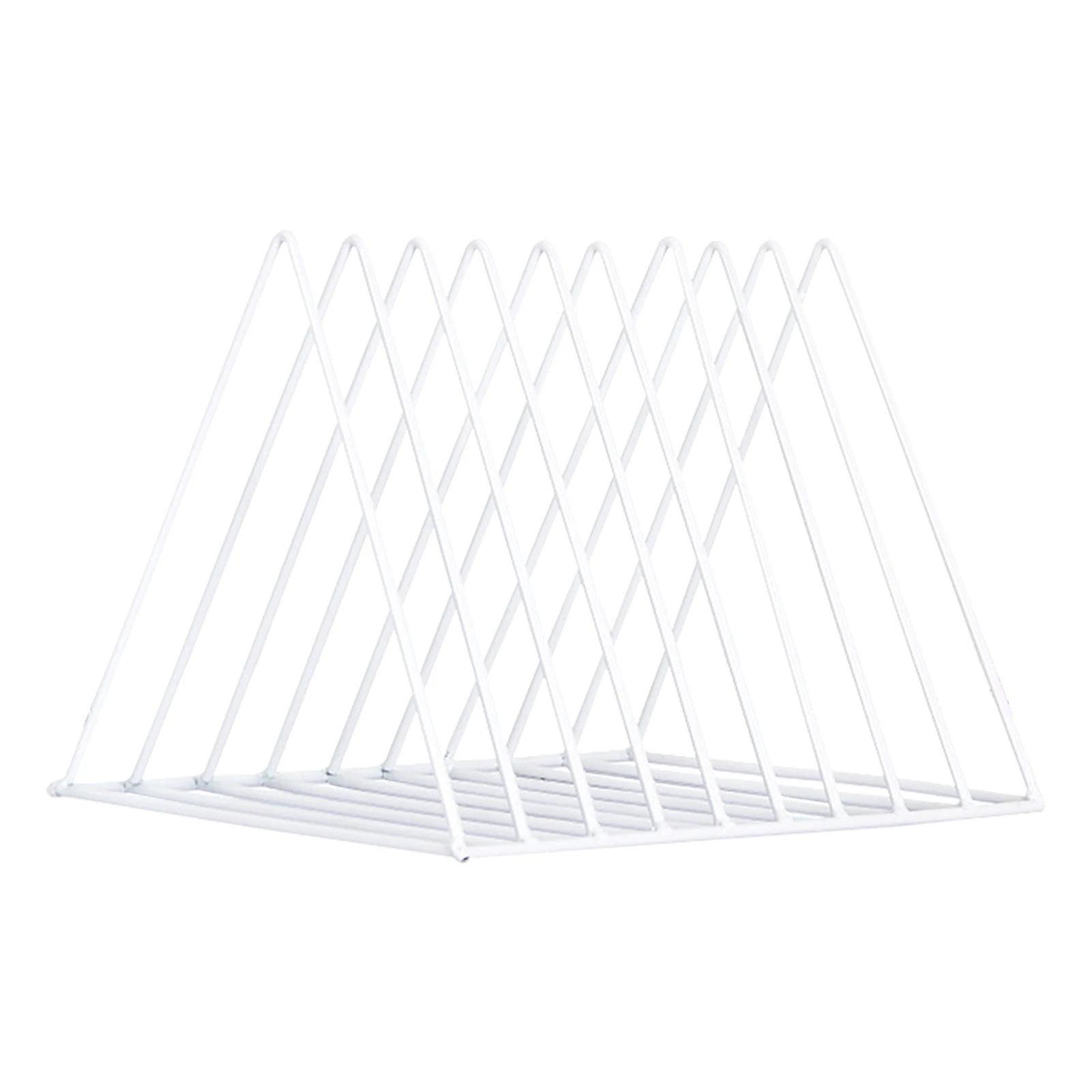 

Bookcase School Supplies File Storage Iron Triangle Bookshelf Wire Rack Document Durable Easy Clean Office Decoration Desktop