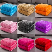 super soft flannel bedspread high quanlity sofa throw blanket portable bed cover for bedcar travelcouchsofaofficecamping