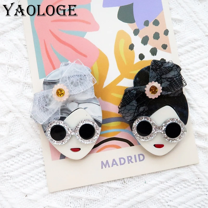 Элегантная темпераментная брошь YAOLOGE с бантом для очков и девушек мультяшный
