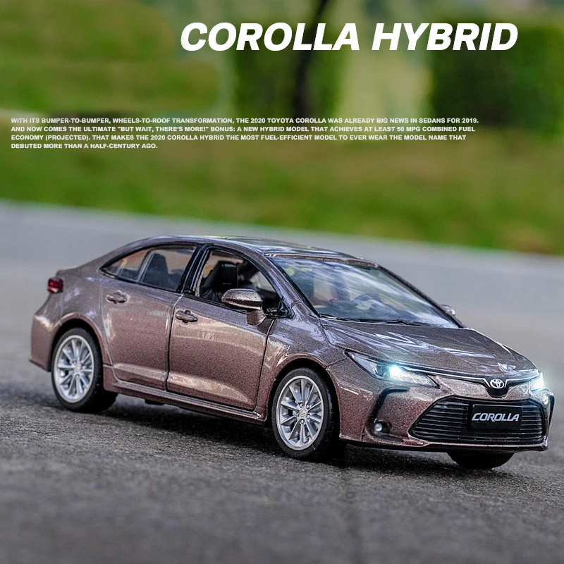 

Модель автомобиля Corolla 1:33, литье под давлением из сплава, игрушка со звуком и подсветкой, детская игрушка, коллекционные предметы, подарок на...