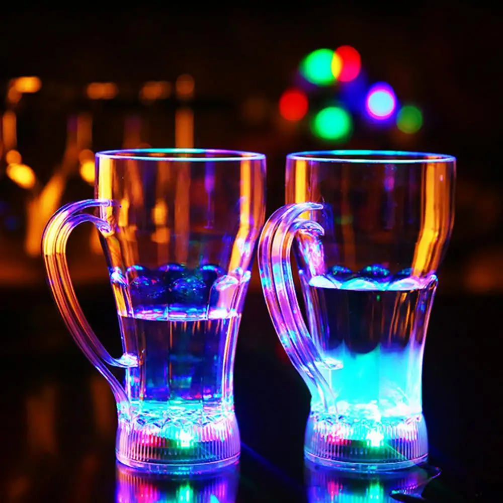 

Acrylic Mug LED Flashing Color Change Water Activated Light up Beer Whisky Cup Mug