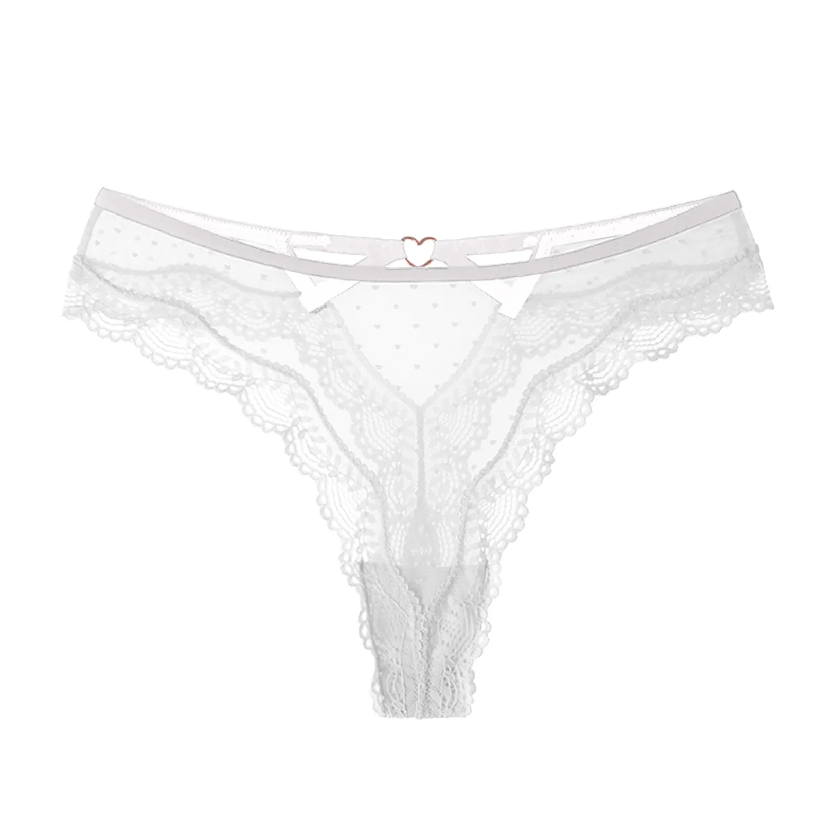 Нижнее белье сексуальные стринги женские кружевные трусики с сердечком трусы