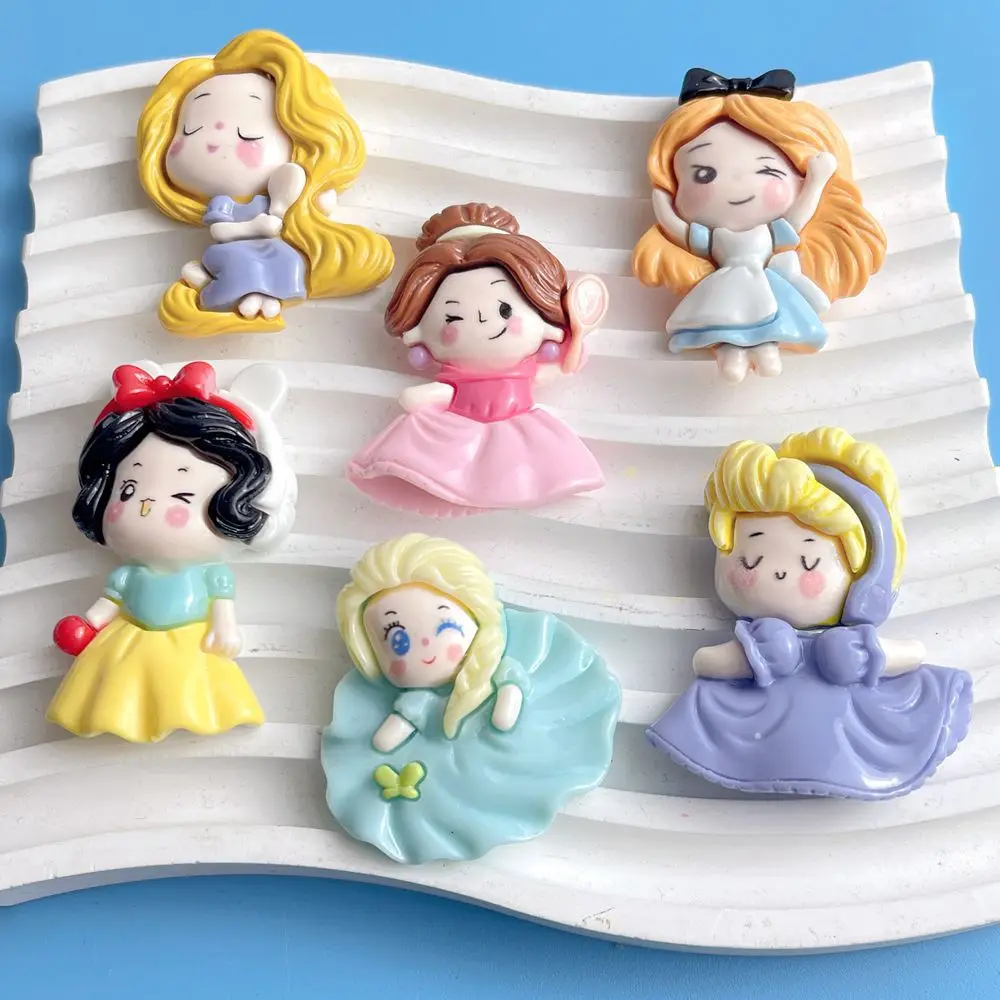 Large Size Cute Princess Girls Flatback Resin Cabochons Scrapbook DIY Craft Embellishments Handmade Hair Accessories Parts