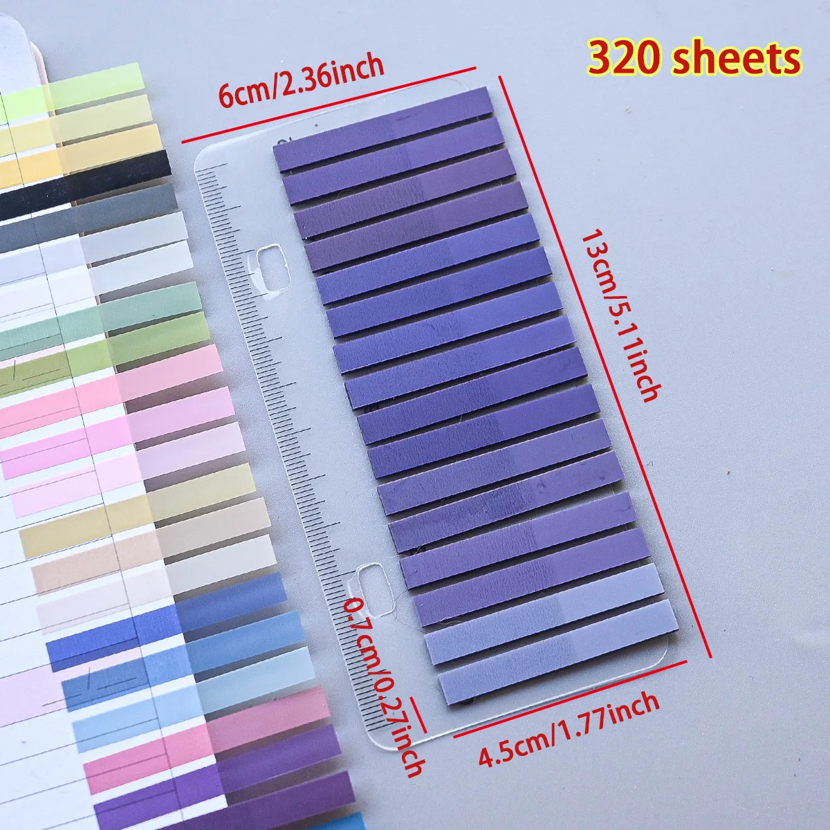 

Прозрачные самоклеящиеся заметки Stick Notes 16 цветов 320 шт.