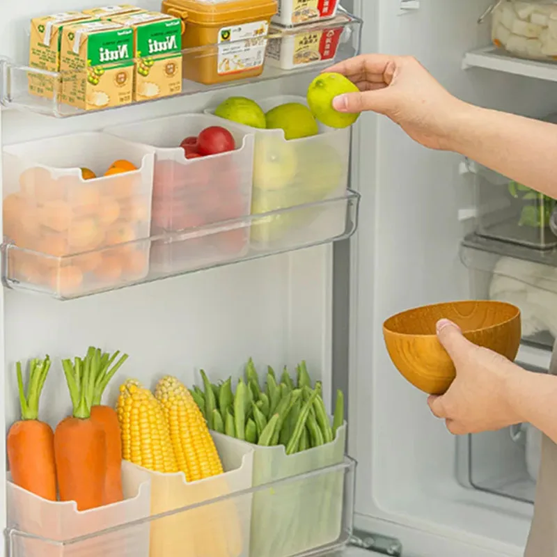 

Контейнер для хранения продуктов на холодильник Боковая дверь холодильника коробка для хранения овощей фруктов специй контейнер для проду...