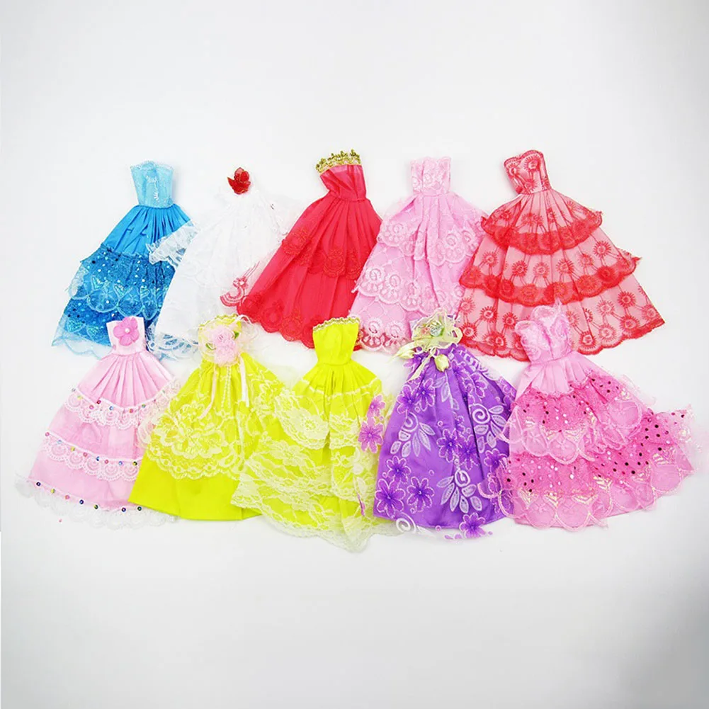 

DIY Doll Clothes Set Fashion Casual Doll Wedding Dress Accessories for Children Kids Christmas Birthday Party Gift