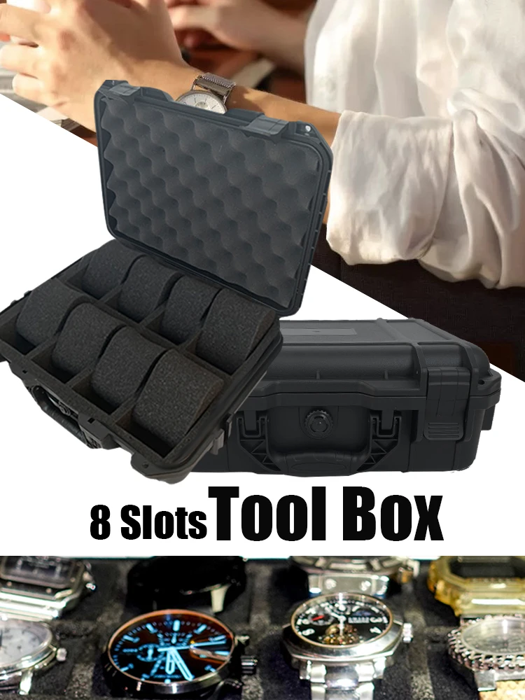 24/30 сетчатый пластиковый контейнер для часов, безопасный водонепроницаемый контейнер для часов, портативный контейнер для сухого инструмента, ударопрочный фотоконтейнер для часов