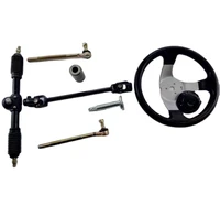 go kart karting atv 42cm motorcycle steering gear rack universal joint with steering wheel