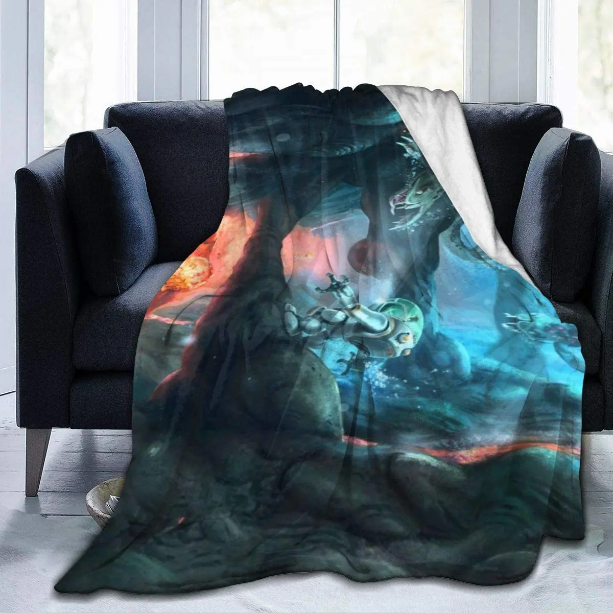 

Game Subnautica Blanket Oversized Warm Adult Super Soft Blanket with Soft Anti-Pilling Flannel for Adults & Kids 3D Print 80x60