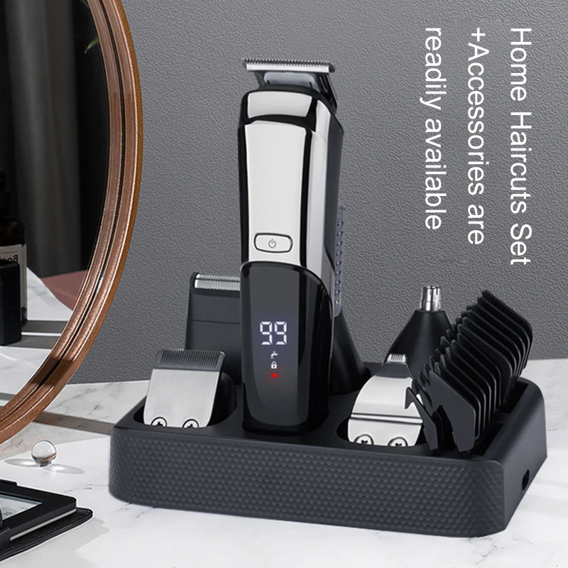 

Машинка для стрижки волос Surker, с ЖК-дисплеем, USB