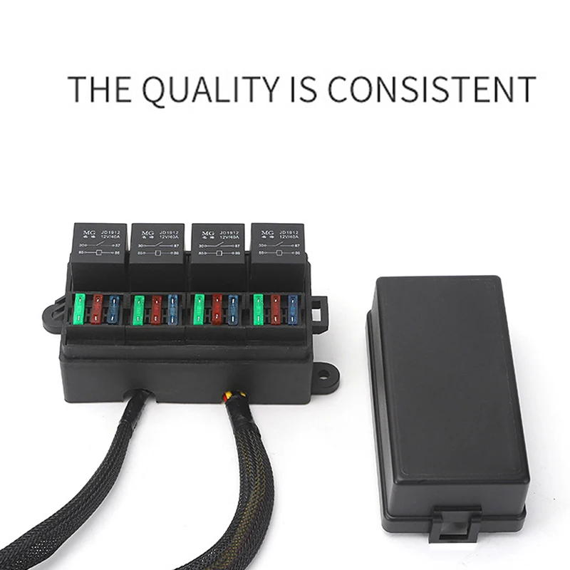 

12V Relay Box 6 Slots Relay Block 6 Way ATC/ATO Fuse Block With Relay Universal Waterproof Fuse And Relay Box Kit For Car Truck