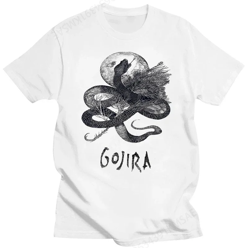 Мужская футболка с коротким рукавом принтом змеи и Луны