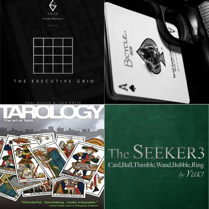 

Overpowered Lecture Notes by Jason,Tarology by Enrique Enriquez,The Executive Grid by Luca Volpe,The Seeker 3 by Yuki Magic