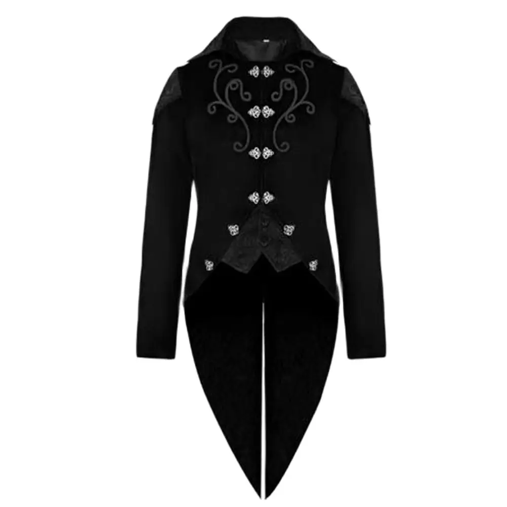 

Mens Tuxedo Medieval Steampunk Deluxe Tuxedo Jacket Renaissance Retro Edwardian Trench Prince Cosplay Costume Coat Gothic