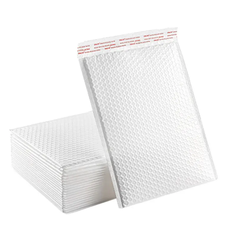 

20Pcs/pack Poly Foam Padded Courier Bags White Color Film Shockproof Clothing Bubble Pouch Express Organizer Mailer Shipping Bag