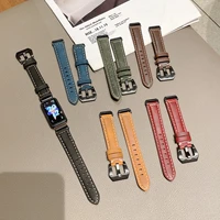 vintage leather watch strap for huawei band 7 correa smartwatch accessories adjustable replacement for huawei band 7 bracelet