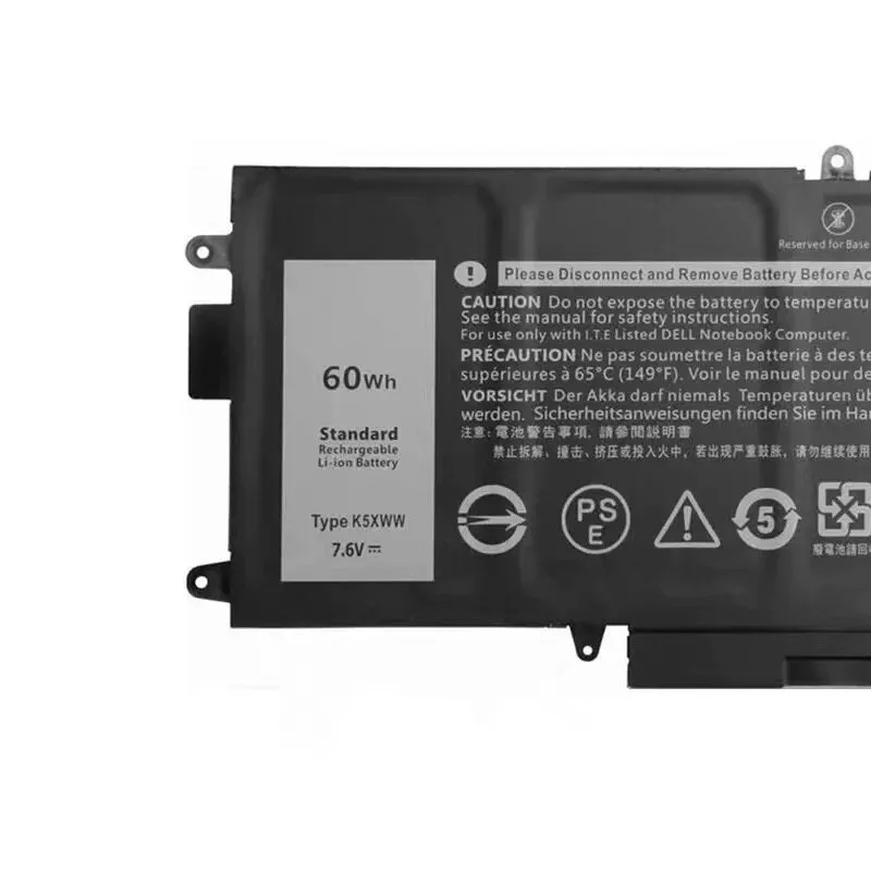 Аккумулятор K5XWW для Dell Latitude 5289 7389 7390 серии 2-в-1 71TG4 725KY N18GG 7.6В 60Втч (art.: 3920dd312b72b) - 3920dd312b72b
