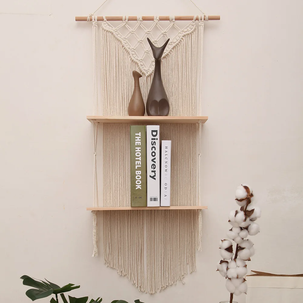 

Flower Pot Book Shelves Aesthetic Room Decor Wall Shelf Shampoo Towel Wooden Holder Bathroom Organizer Accessorie