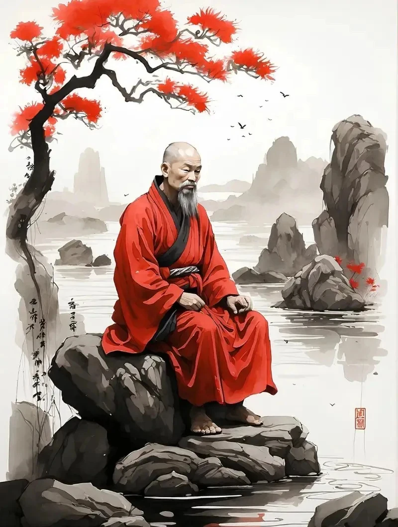 

Абстрактный постер с изображением гейши на холсте