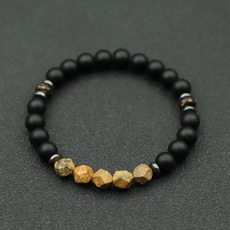 Браслет из натурального матового камня тигровый глаз винтажный браслет с