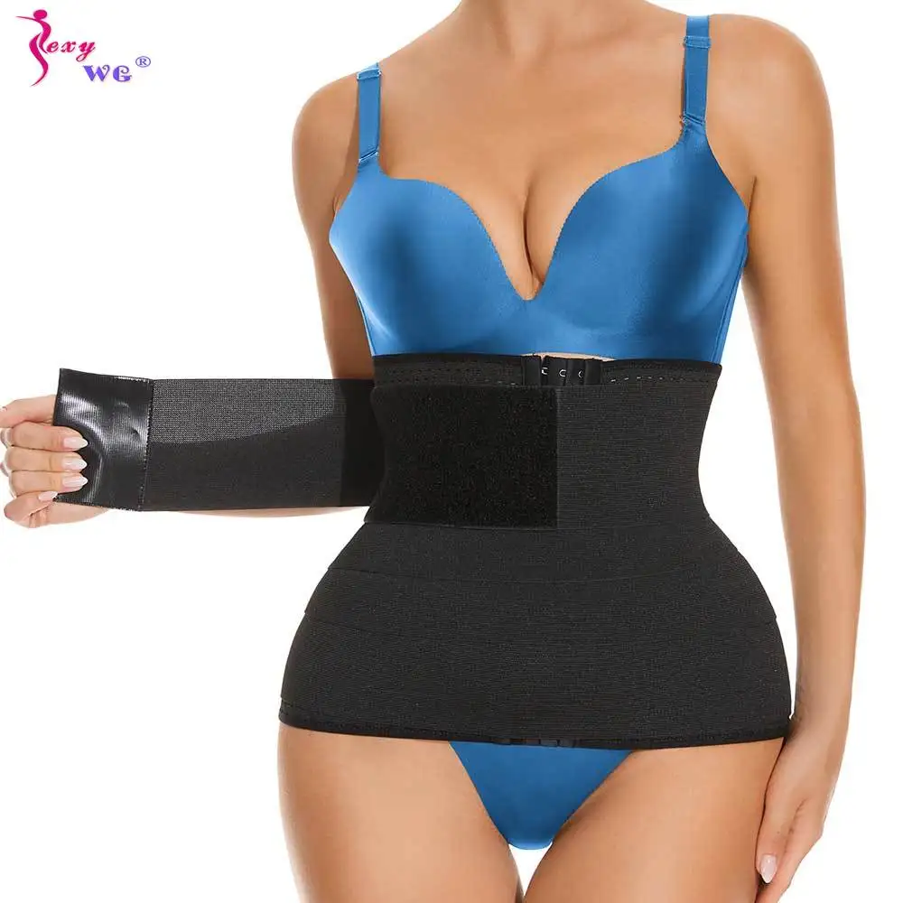 

SEXYWG Women Waist Trainer Belt Cincher Modeling Girdles Belly Body Shaper Trimmer Corset Slimming Band Tummy Fat Burner Fitness