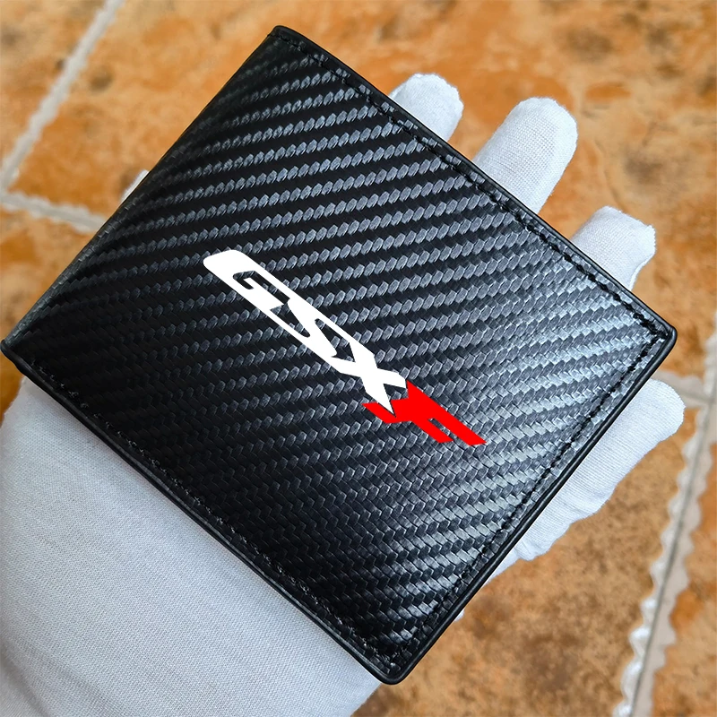 

Motorcycle for suzuki gsxf gsx-f 600 650 750 1250 motorcycle carbon fiber leather wallet Card package car accessories