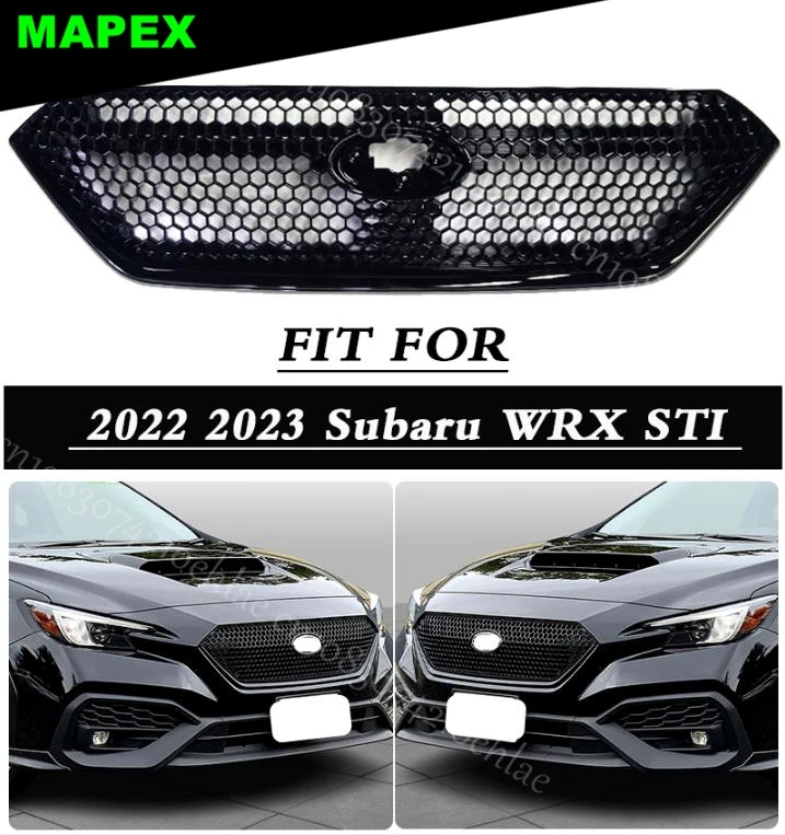 Для Subaru WRX VB 2022 2023 передний бампер глянцевая черная решетка в сборе стиль Sti