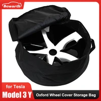 car wheel hub storage bag for tesla model 3 y 1819inch portable spacer auto wheel cover hubcap spare oxford carrying organizer
