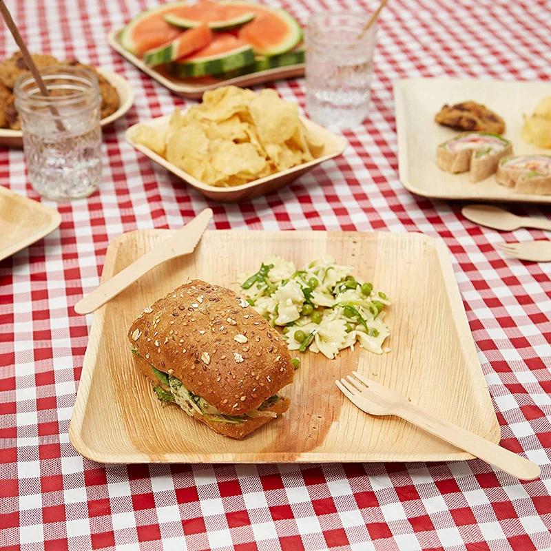 Palm Leaf Plate Disposable Pizza Past Food Tray Degradable R