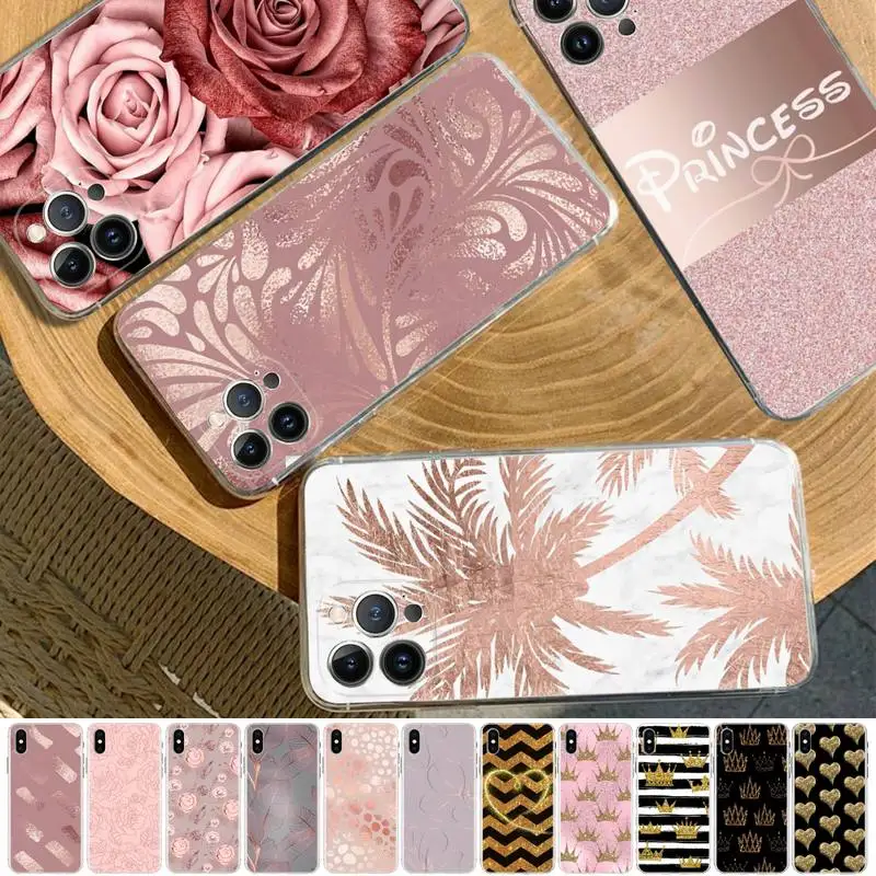 

Beautiful Rose Bling Picture Phone Case For iPhone 8 7 6 6S Plus X SE 2020 XR XS 14 11 12 13 Mini Pro Max Mobile Case