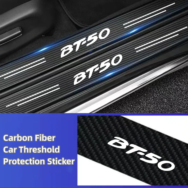 

Carbon Fiber Car Sticker DIY Paste Protector Strip Auto Door Waterproof Protect Film For Mazda BT50 BT-50 Emblem