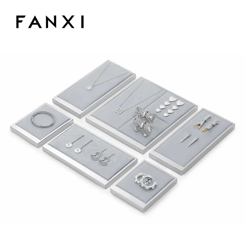 Fanxi high-end jewelry tray necklace ring bracelets earrings tray counter display jewelry display props