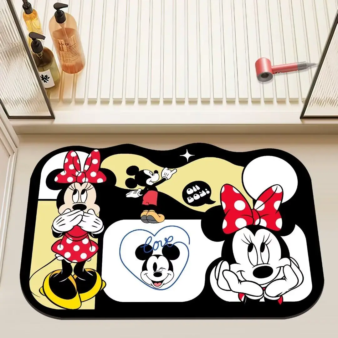 Абсорбирующий мягкий коврик из мультфильма Disney с изображением аниме Микки