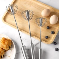 stainless steel whisk hand rotate mixer egg beaters semi automatic rotary mixer kitchen egg stiring gadgets