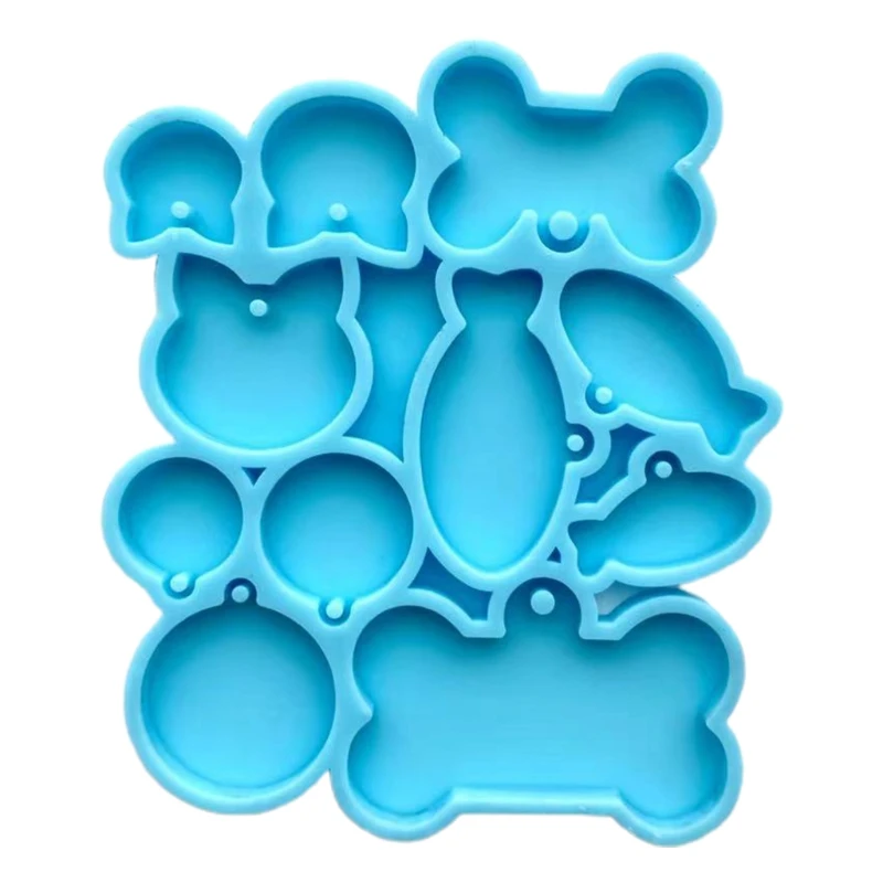 

Pet Hanging Tags Pendant Mold Keychain Silicone Mould DIY Clay Crafts Mould Tool