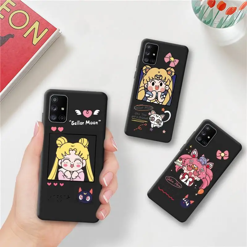 

Cute Beautiful Girl Sailor Moon Phone Case For Samsung Galaxy A52 A21S A02S A12 A31 A81 A10 A30 A32 A50 A80 A71 A51 5G