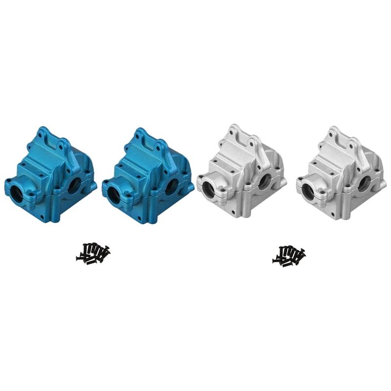 

4 шт. металлическая волновая коробка передач Верхняя и нижняя крышка 144001-1254 для 1/14 Wltoys 144001 Запчасти для радиоуправляемых автомобилей, синий и серебристый-Прямая поставка