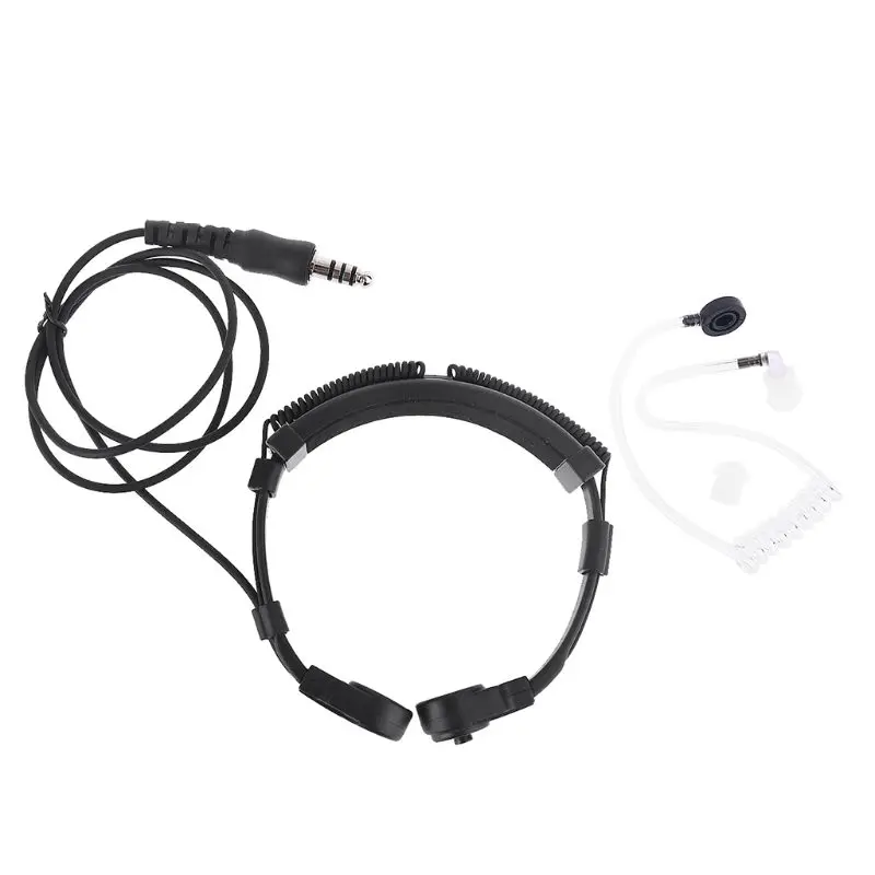 

Telescopic Heavy Duty -Tactical Throat Vibration Mic Headphone Headset Microphone Plug for Walkie Radio Accessories