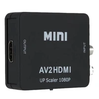 hdmi compatible to rca converter avcvbs lr audio video set top box up scaler 1080p mini hd2av support ntsc pal output hd to av