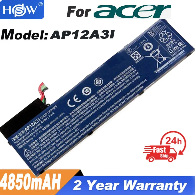Аккумулятор AP12A3i для ноутбука ACER Aspire timelultra M3 M5 M3-581TG M3-481TG AP12A4i 11,1 V 4850mAh 54Wh
