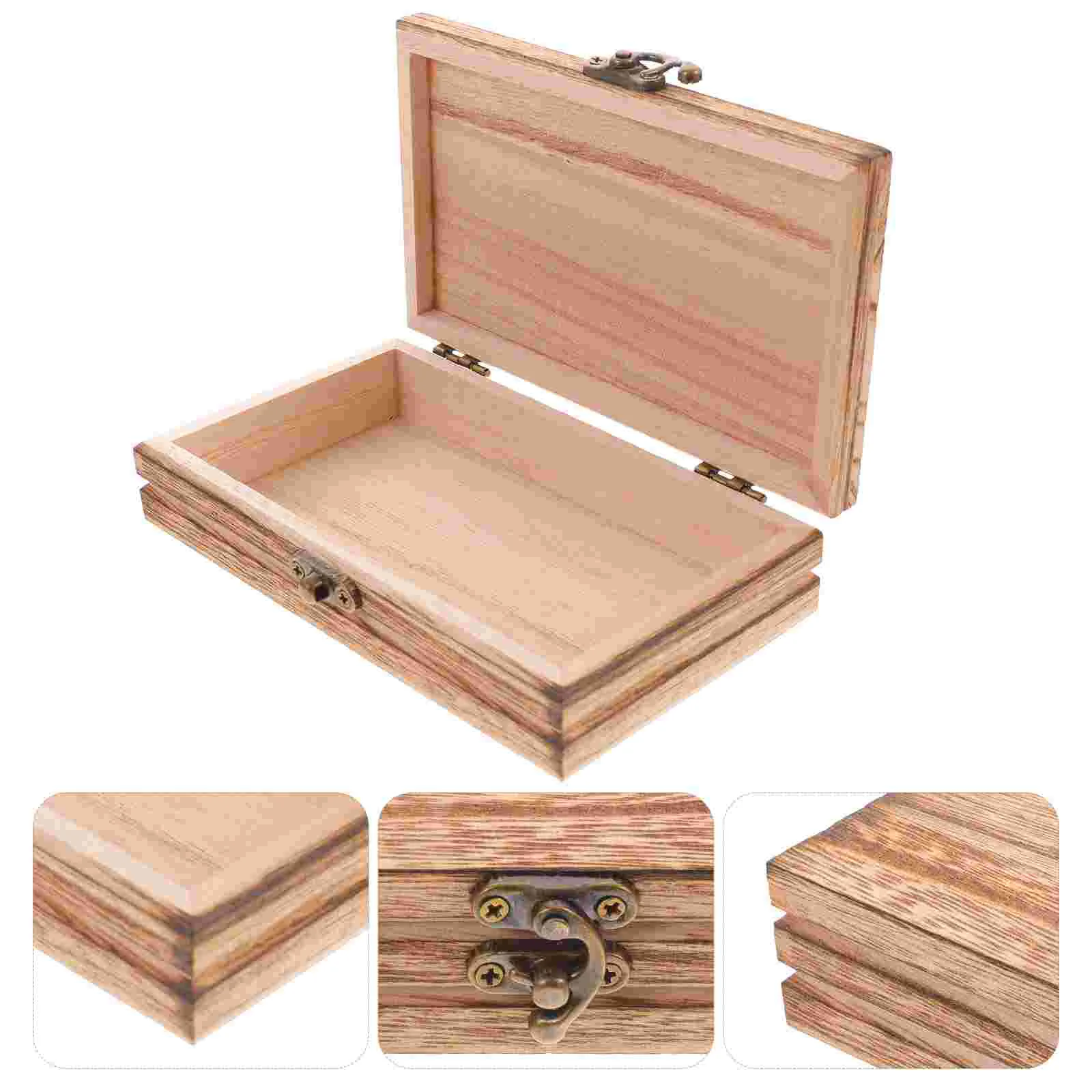 

Kids Decor Jewelry Lidded Eyeglasses Storage Case Wood Watch Holder Cases Container Bamboo Wooden Organizer Child