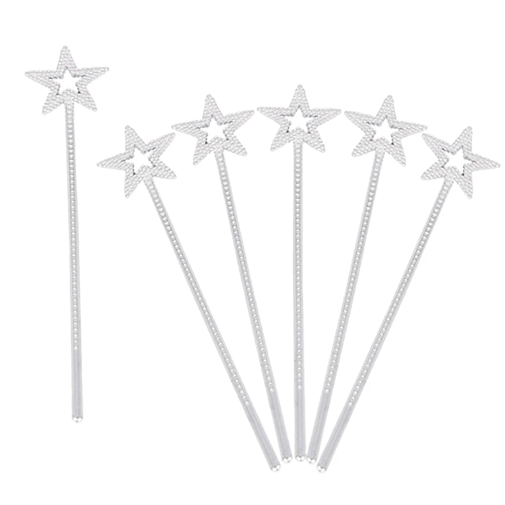 

Wand Fairy Costume Glindagood Witchparty Thewomenaccessories White Silverbirthday Angelsticks Star Pentagram Props Play Pretend