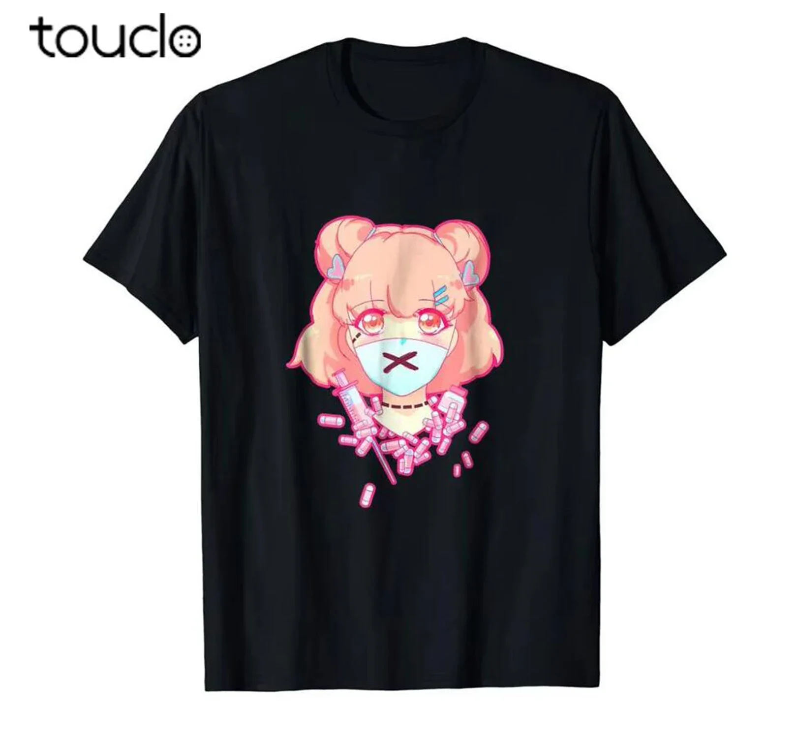 Футболка Pastel Menhera Anime Pills Psycho, летняя, брендовая, 100% хлопок, в стиле хип-хоп, для фитнеса, мужская, от производителя (art.: 3920db89dd062) - 3920db89dd062