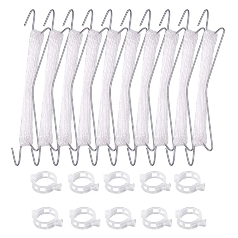 

10 Pcs Greenhouse Tomato Support J Hook with Clips Garden Plant Climbing Hooks for Tomato Vine Flower Plant Twine Crop