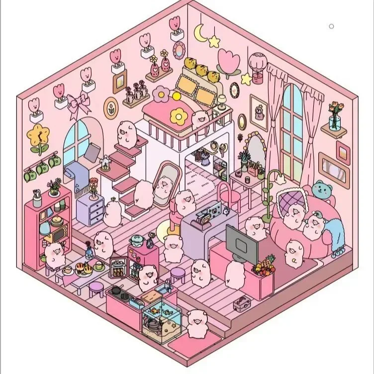 

Kawaii 3D наклейки для ландшафта Pelsone
