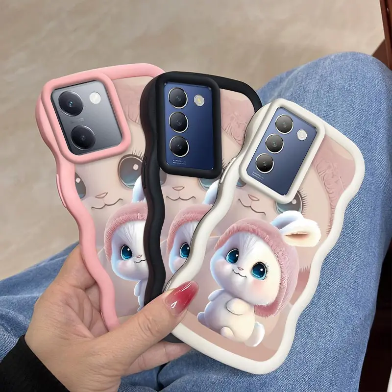 Фото Розовый кролик в шляпе для vivo V40 SE Противоударный гибкий дизайн Идеально подходит для Casual vivo V Y T 3 51 33 28 30 53 S Lite (ME) SE №5