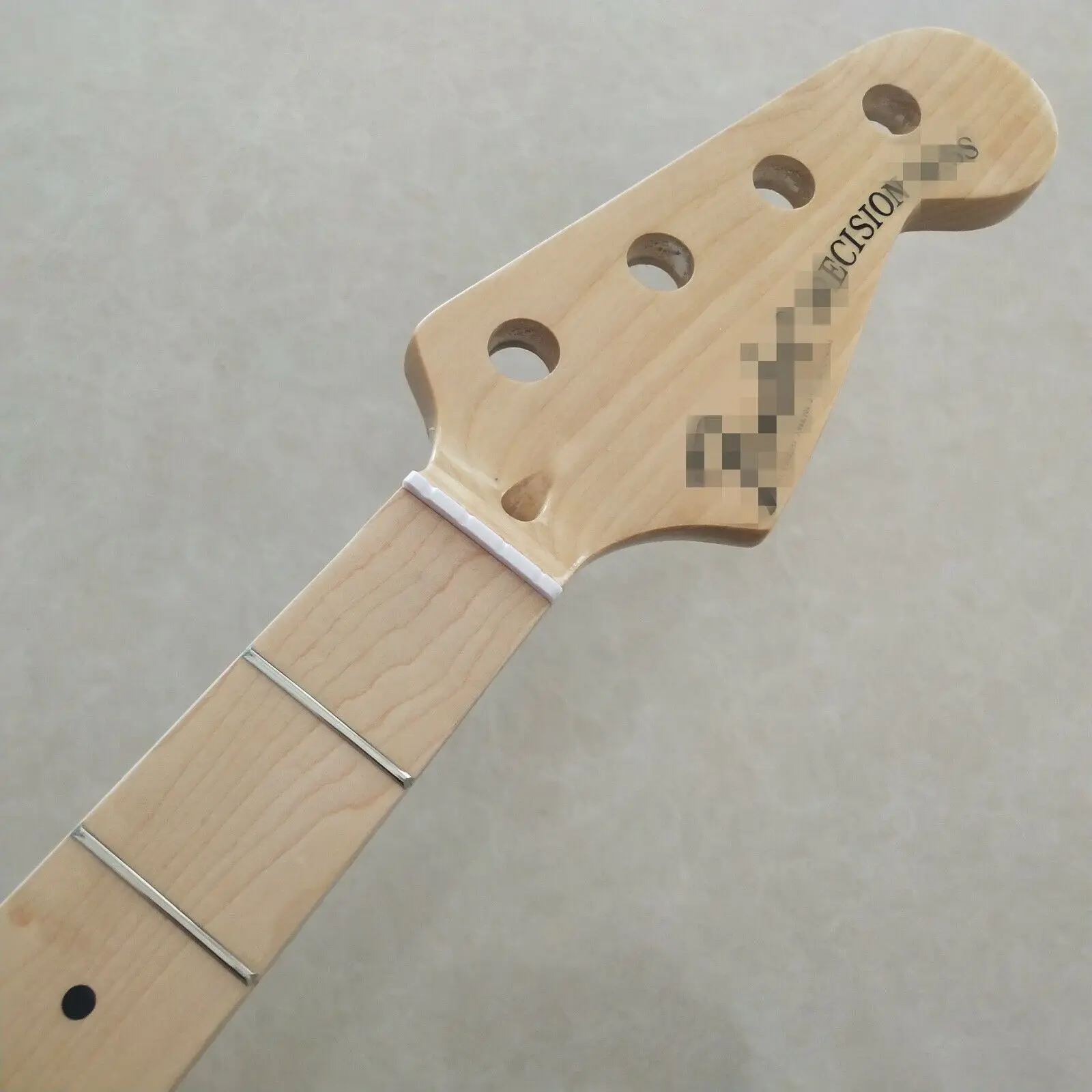 Enlarge Gloss Maple P bass guitar neck parts 20 fret 34inch Maple Fretboard dots Inlay