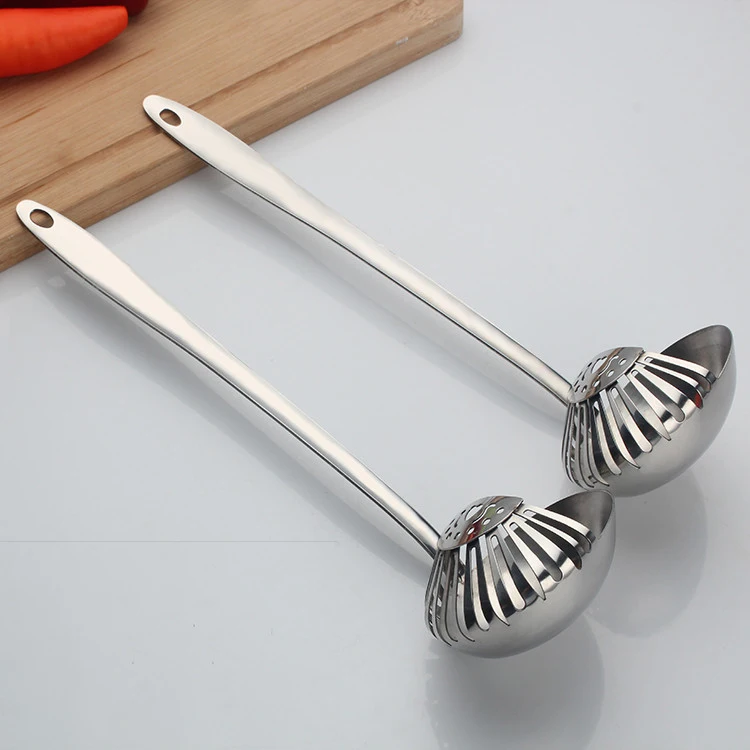 

2 IN 1 Dual Stainless Steel Soup Spoon Colander Multi-purpose Hot Pot Spoon Ladle Colander Kitchen Cooking Spoon Supplies
