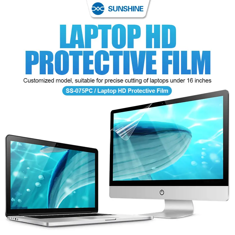 

SUNSHINE SS-075PC 10PCS 16 inches Computer HD Protective Flexible Hydrogel Film Anti-Fingerprint Hydrophobic Oil-Proof For PC